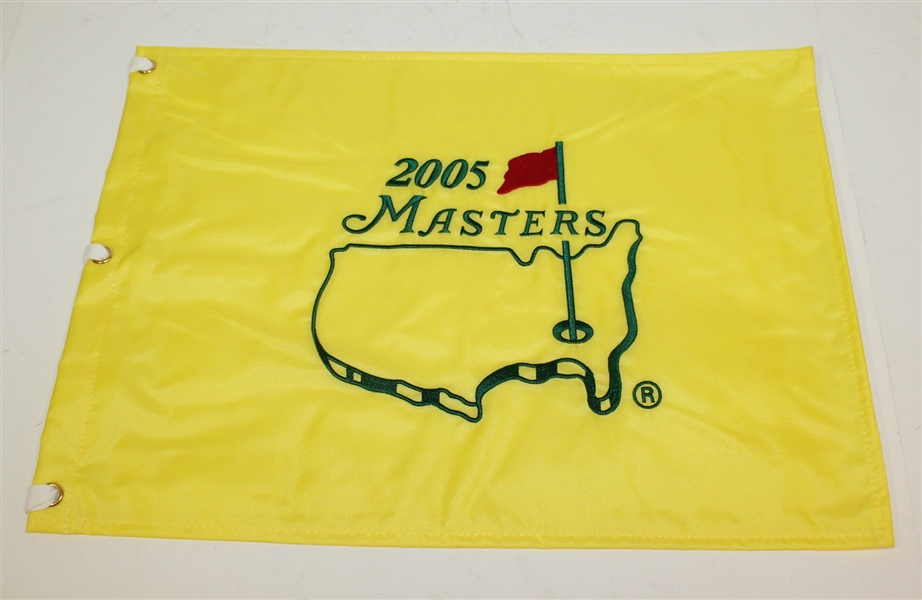 2005 & 2006 Embroidered Masters Flags - Tiger and Phil Wins