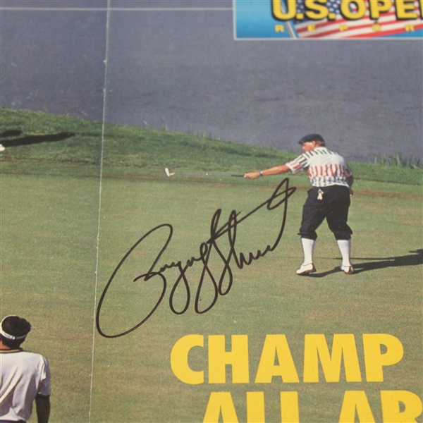 1991 Golf World Photo of Payne Stewart's US Open Win - Boldly Signed by Stewart JSA ALOA