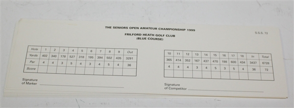Incredible Collection of Official British Open Scorecards - 148 Scorecards 1995-2000 Plus Senior Open