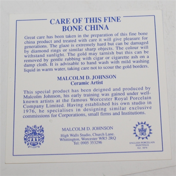 1995 Royal & Ancient Bone China Presentation Plate #56 - 'The Triumvirate'