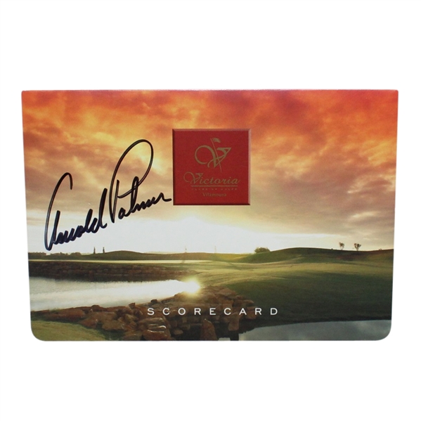 Victoria Clube de Golfe Scorecard Signed by Arnold Palmer JSA ALOA
