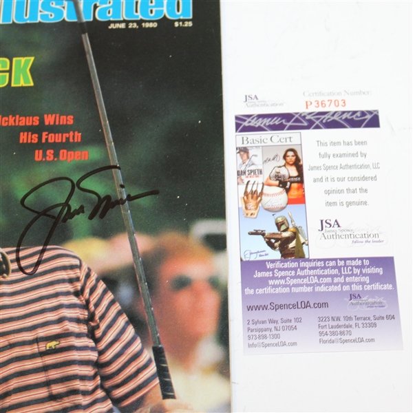 Jack Nicklaus Signed June 23, 1980 Sports Illustrated JSA #P36703