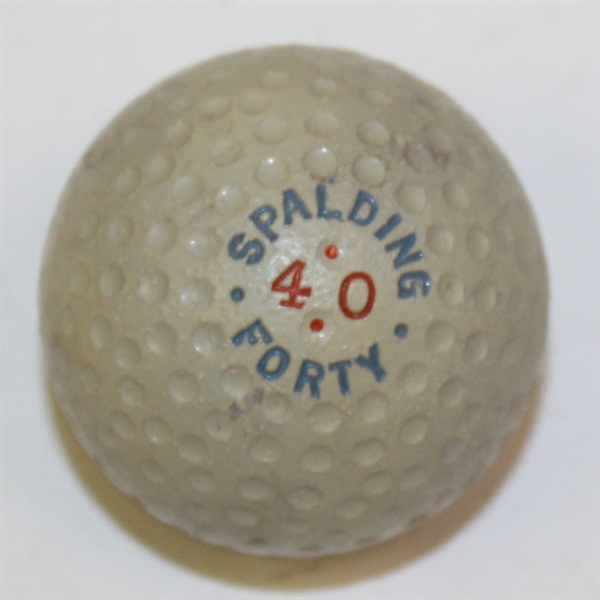 1918 Spalding Forty Ball - Blue and Red