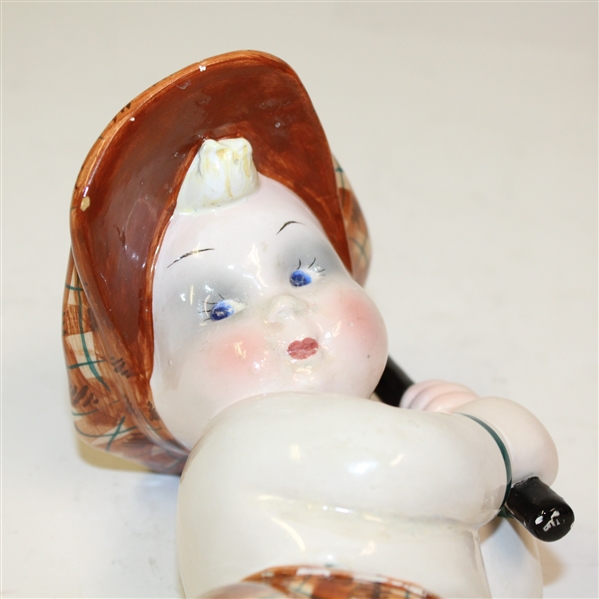 Boy Golfer Ceramic Statue - Made in Italy - Roth Collection
