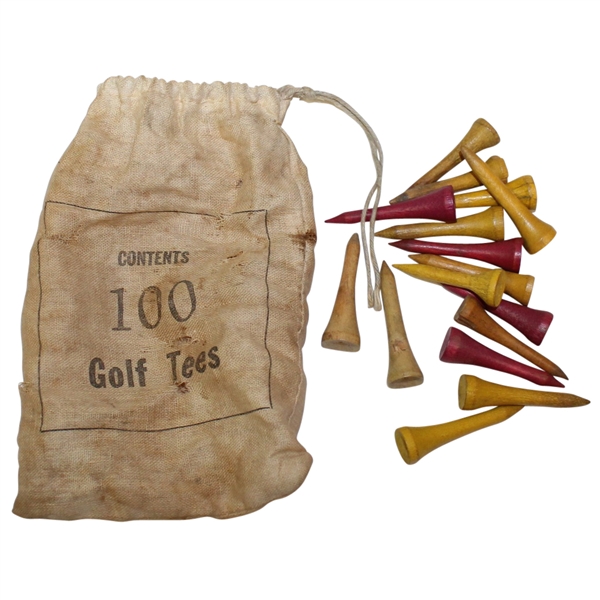 Vintage Unmarked Golf Tee Bag with Tees - Roth Collection