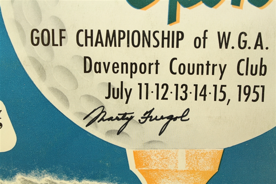 1951 Western Open Championship Program Signed byWinner Marty Furgol JSA ALOA