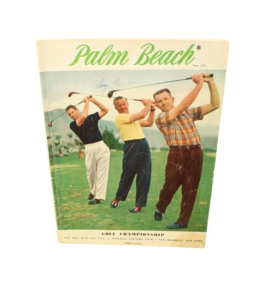 1957 Plam Beach Championship Program Signed by Cary Middlecoff JSA ALOA