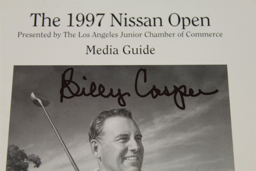 1997 Nissan Open Media Guide Signed by Billy Casper JSA ALOA