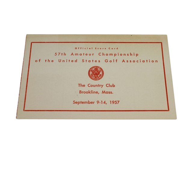 1957 US Amateur Championship Official Scorecard
