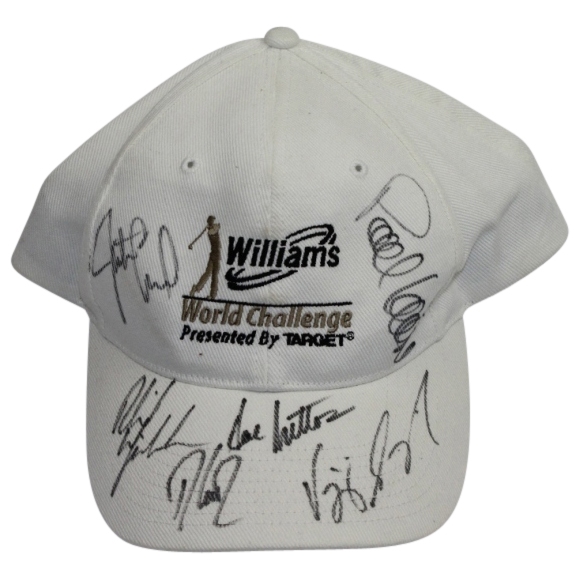 Multi-Signed Williams World Challenge White Hat - Mickelson, Leonard, and others JSA ALOA
