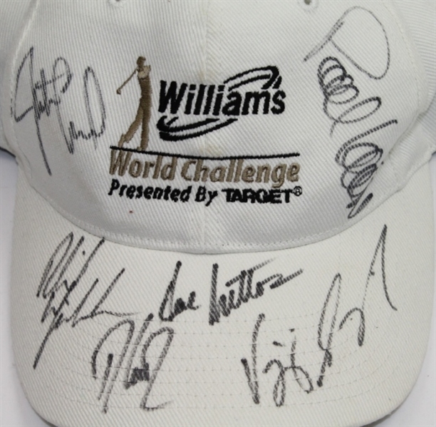 Multi-Signed Williams World Challenge White Hat - Mickelson, Leonard, and others JSA ALOA