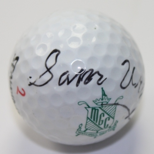 Sam Urzetta Signed Minneapolis Golf Club Logo Golf Ball JSA ALOA