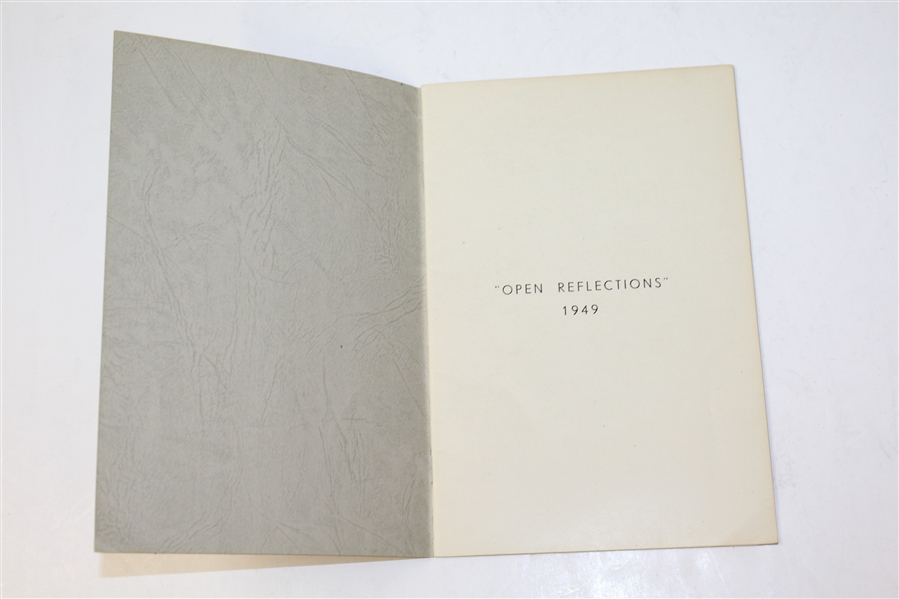 1949 Open Reflections Book by George F. MacGregor - Bradshaw Bottle Shot Playoff