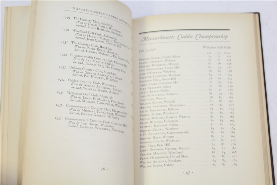 1939 The Massachusetts Golf Association Booklet - Robert Sommers Collection