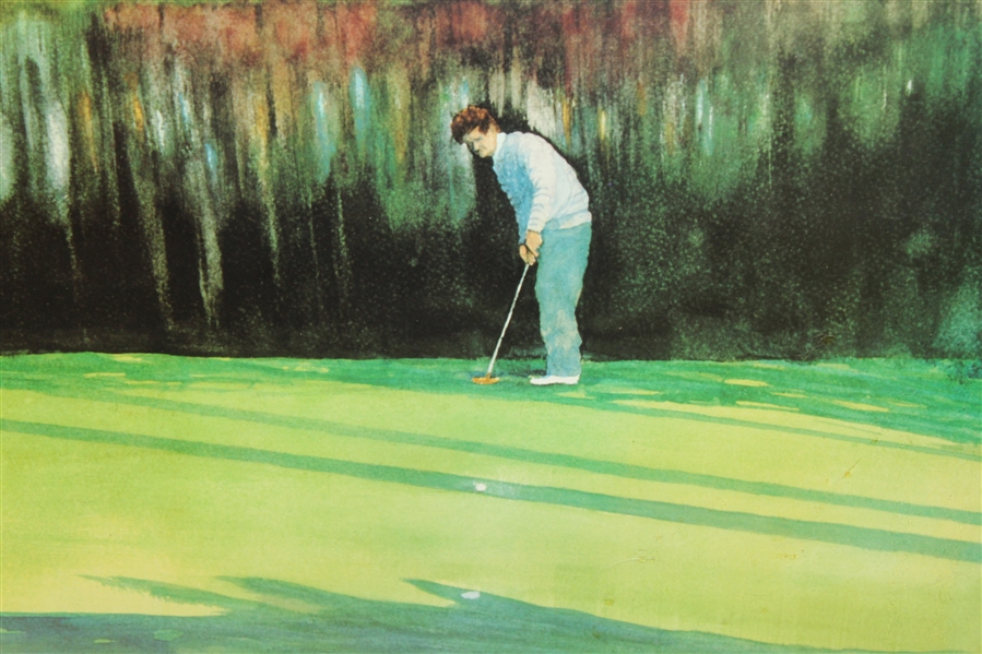 Augusta National Lithographic Print from Watercolor 'Reflections and Shadows' by Edgar Barnett - Framed