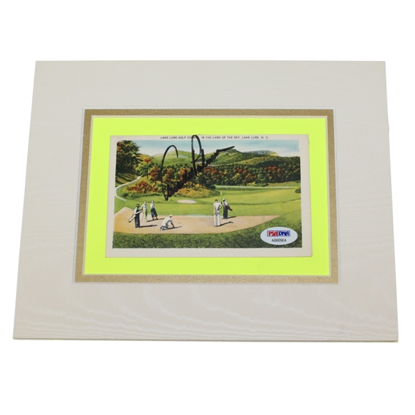 Arnold Palmer Signed Lake Lure Golf Course Postcard PSA/DNA #AB00904