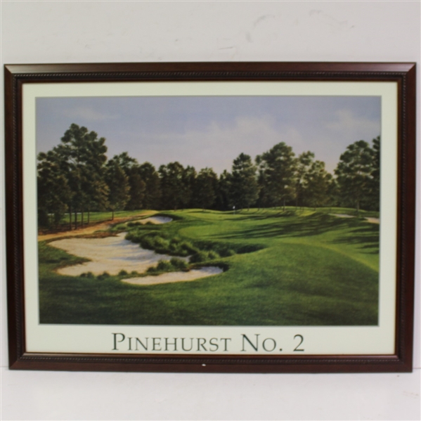 Pinehurst No. 2 Dave Chapple Display Poster - Framed