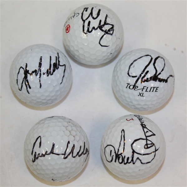 Lot of Five Signed Golf Balls - Poulter, Durant, Howell III, McGee, & Baddeley JSA ALOA