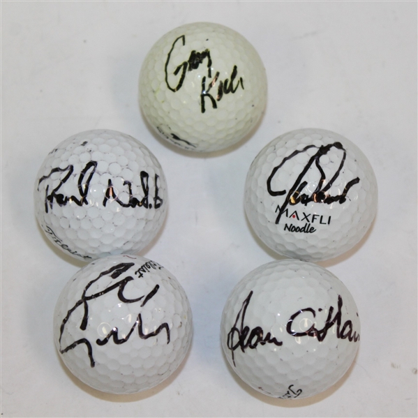 Lot of Five Signed Golf Balls - Campbell, Durant, Koch, O'Hair, & Nobilo JSA ALOA