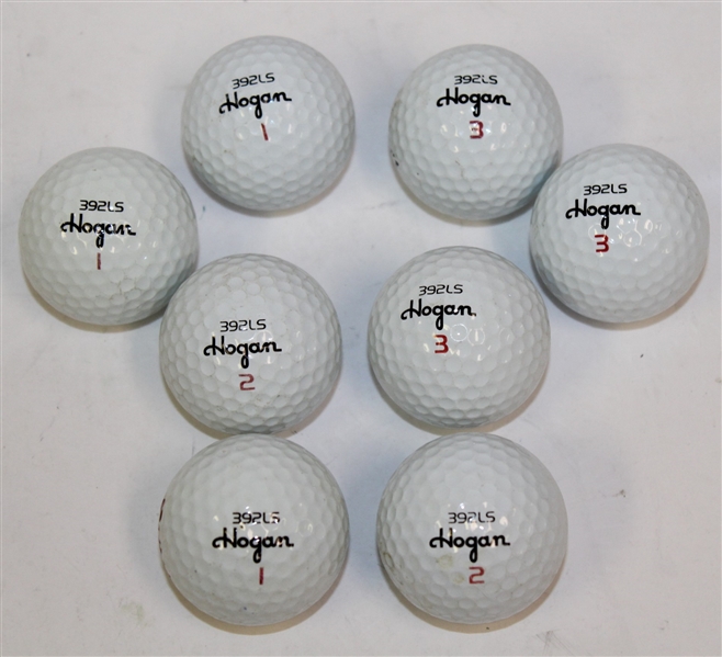 Eight 'Hogan 392LS' Logo Golf Balls