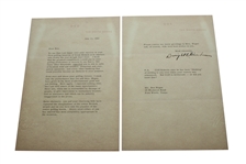 Ben Hogan TLS 7/13/53 White House Letterhead with President Eisenhower Full Signature - British Open Win Content JSA ALOA
