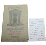 Ben Hogans Personal 1941 US Open at Colonial CC Program Gifted by Jack Burke JSA ALOA