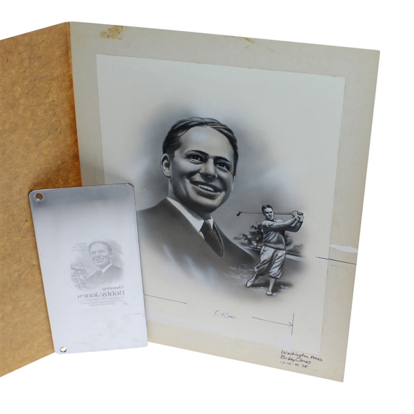 Bobby Jones Production Art & Engraving Plate - Grand Slam Seldom Seen