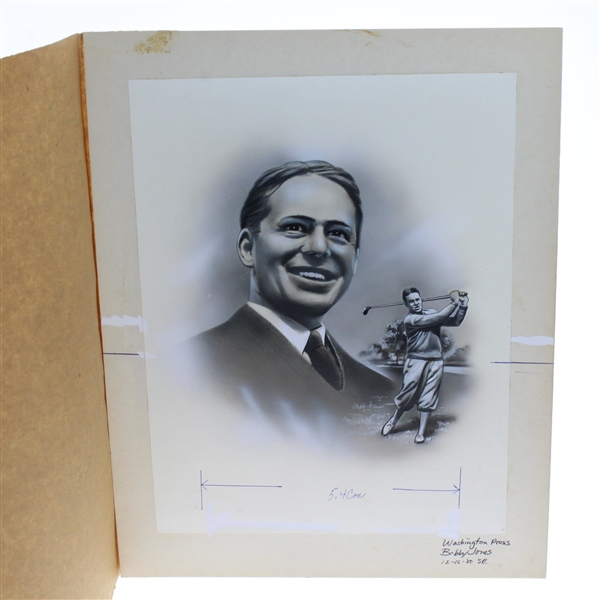 Bobby Jones Production Art & Engraving Plate - Grand Slam Seldom Seen