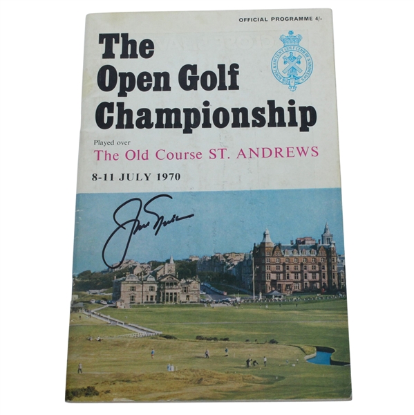 Jack Nicklaus Signed 1970 Open Championship at St. Andrews Program JSA ALOA