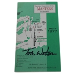 Tom Watson Signed 1977 Masters Tournament Spectator Guide JSA ALOA