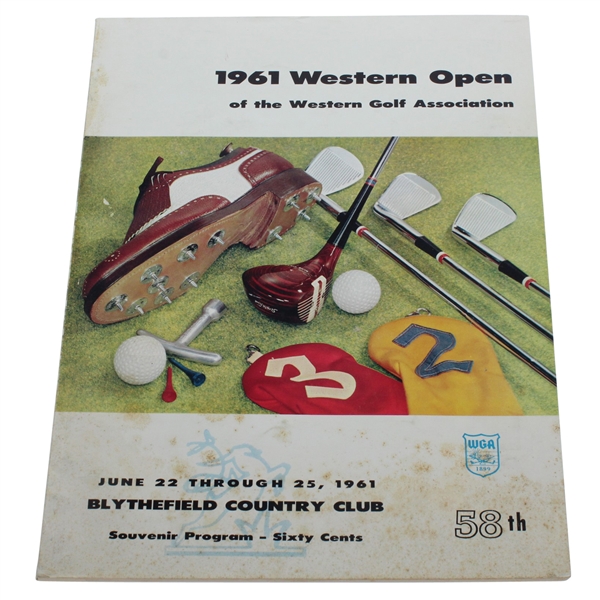 1961 Western Open at Blythefield CC Program - Arnold Palmer Winner