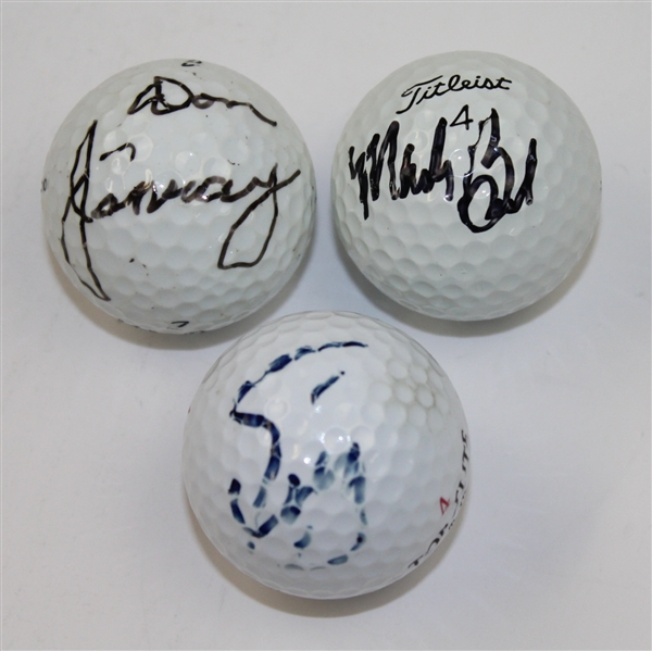 Mark Brooks, Don January, & Zoeller/Nelson Dual Signed Golf Balls JSA ALOA