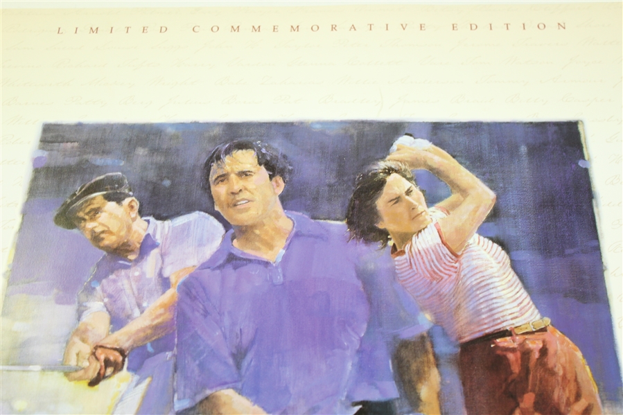1999 World Golf Hall of Fame Poster Displaying Seve, Lloyd Mangrum, & Amy Alcott