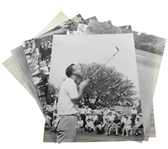 Lot of Eight 11" x 14" Photos of Golfers at Augusta National - Palmer(x2), Player, others