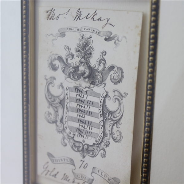 1824 Leith Thistle Golf Club 'Shield' Score Card - May 1st, 1824 - Historic Original Piece