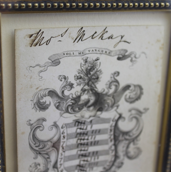 1824 Leith Thistle Golf Club 'Shield' Score Card - May 1st, 1824 - Historic Original Piece