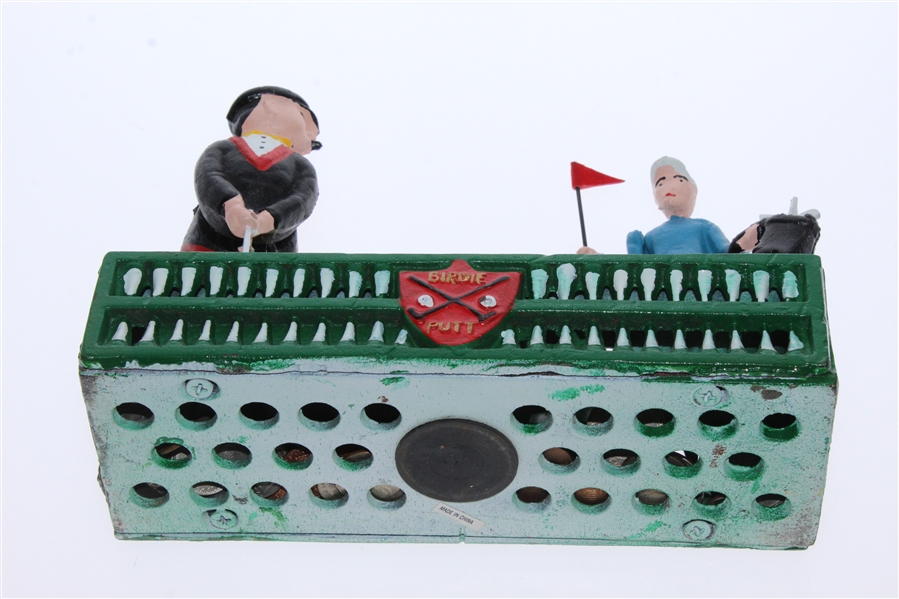 Classic 'Birdie Putt' Bank with Caddy & Golfer - Works
