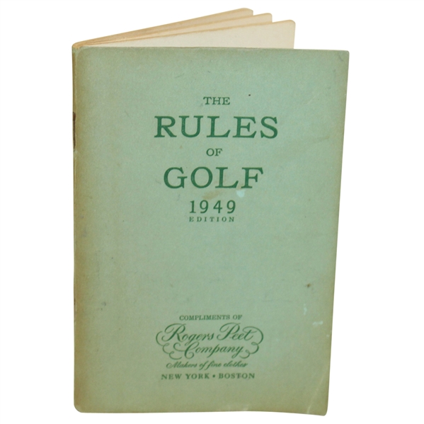 'The Rules of Golf' 1949 Edition