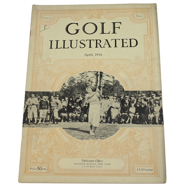 1934 April Golf Illustrated Magazine - Vol. 41 No. 1