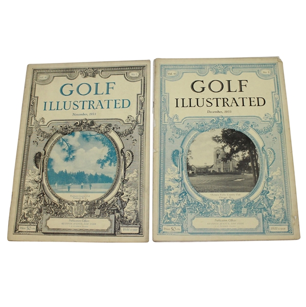 1933 November & December Golf Illustrated Magazines