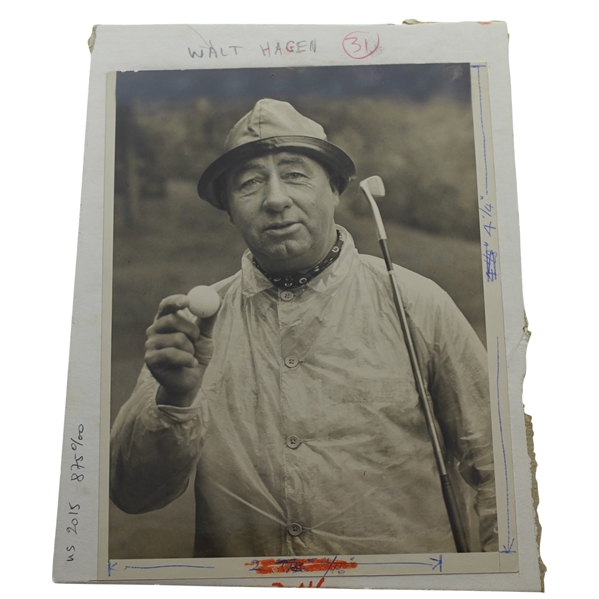 Walter Hagen Original Used 'Roughing it at St. Andrews' Publication Photo - Seldom Seen