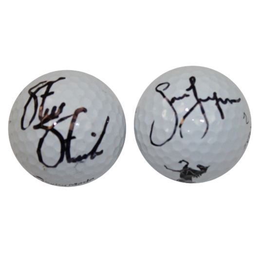 Steve Stricker & Jason Dufner Signed Golf Balls JSA ALOA
