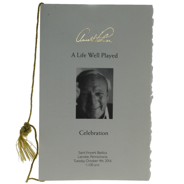 Arnold Palmer Memorial Funeral Service Program