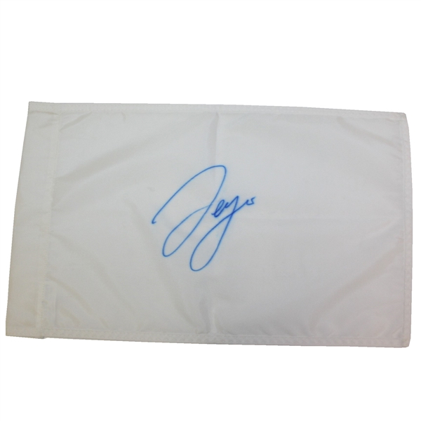 Sergio Garcia Signed White Unmarked Prestige Golf Flag JSA ALOA