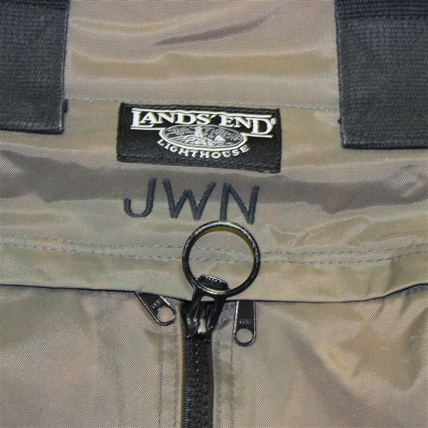 Jack Nicklaus' Personal Lands' End Garment Bag with J. W. N. Initials