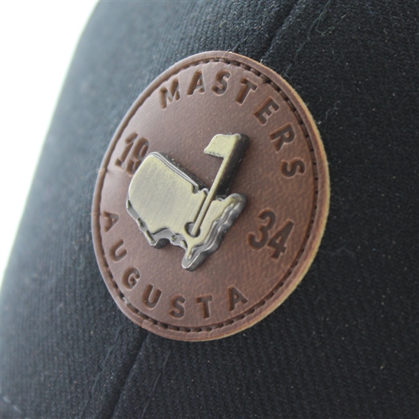 Augusta National Masters Hat - Black with Brown Leather Patch