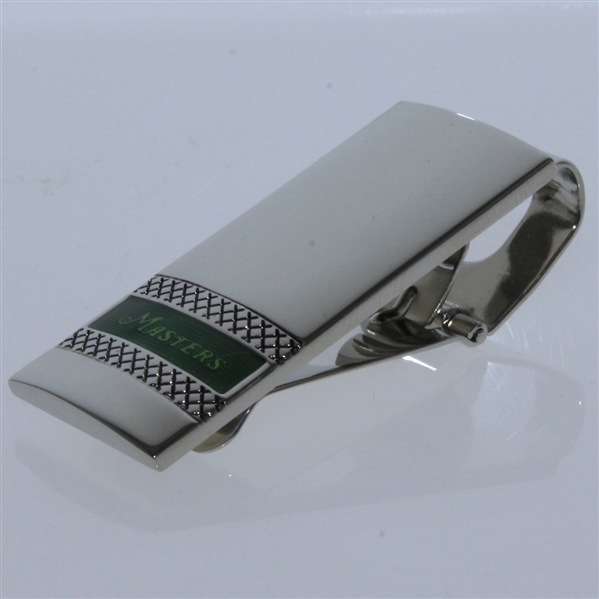 Masters Undated Silver Money Clip with Green