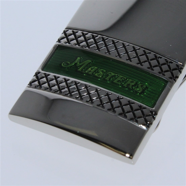Masters Undated Silver Money Clip with Green