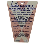1942 Hale America National Open Golf Tournament Saturday Ticket - Hogans First Major Win? - RARE