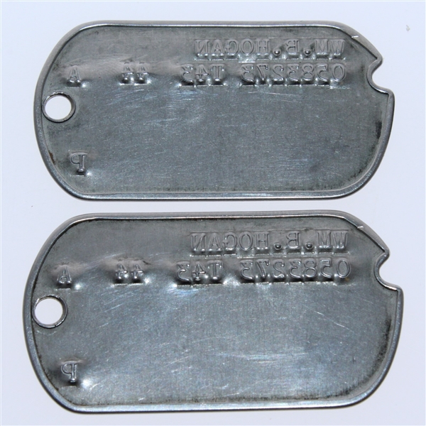 Ben Hogan's Personal Military Issued ID 'Dog' Tags - One Of A Kind Opportunity!